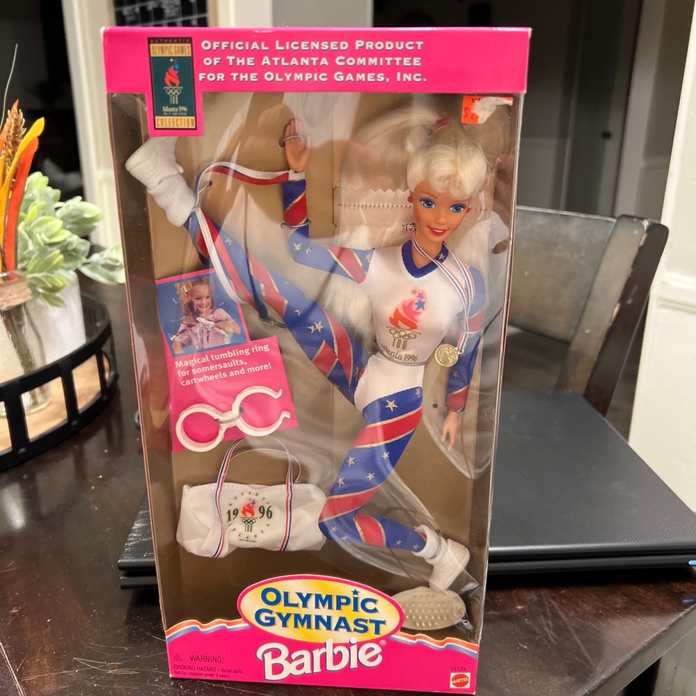 Olympic Gymnast 1996 Barbie Doll. 
NIB please look at all pics!